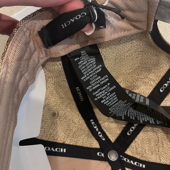 New COACH Signature Jacquard Baseball Hat Khaki Brown sale Authentic hat - Picture 10 of 14